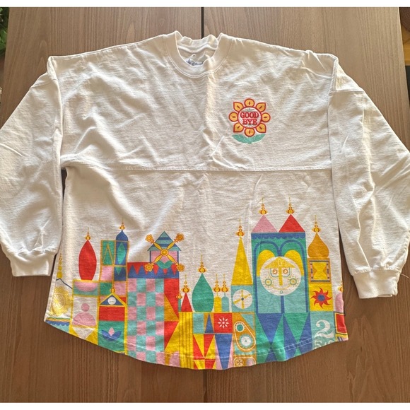 Disney Parks Tops - Retired Disney Parks Small World Spirit Jersey Disneyland White Long Sleeve